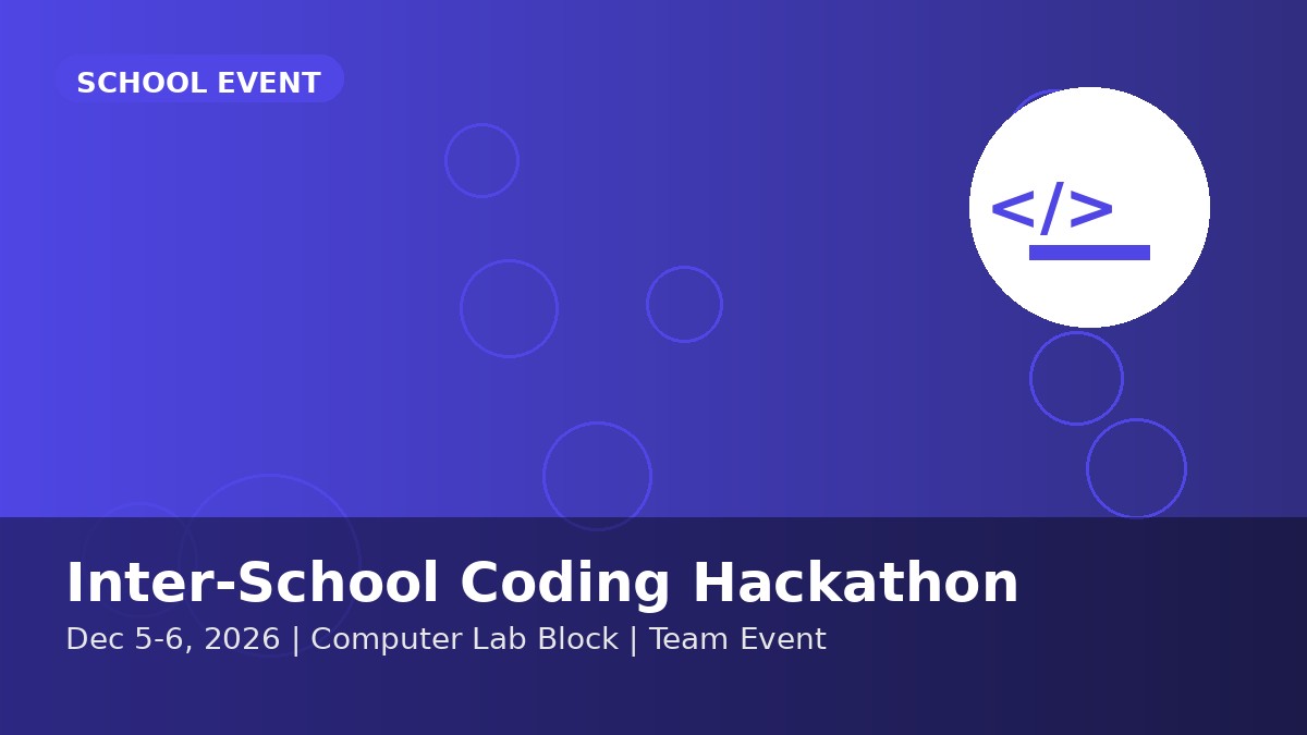 Inter-School Coding Hackathon