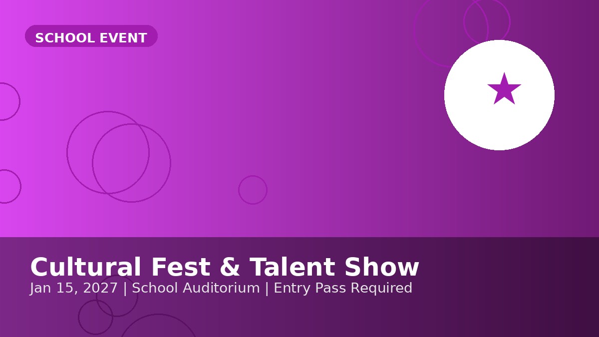 Cultural Fest & Talent Show
