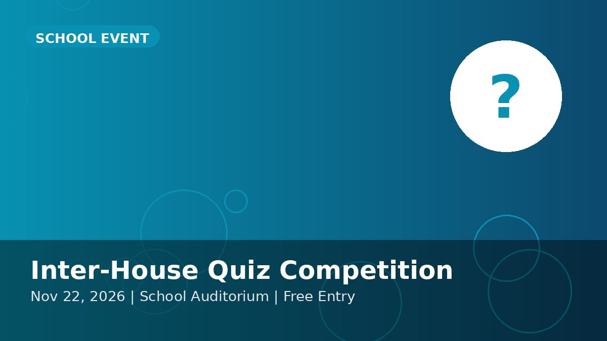 Inter-House Quiz Competition